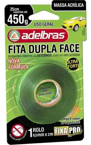 FITA DUPLA FACE ADELBRAS 9,5X2M
